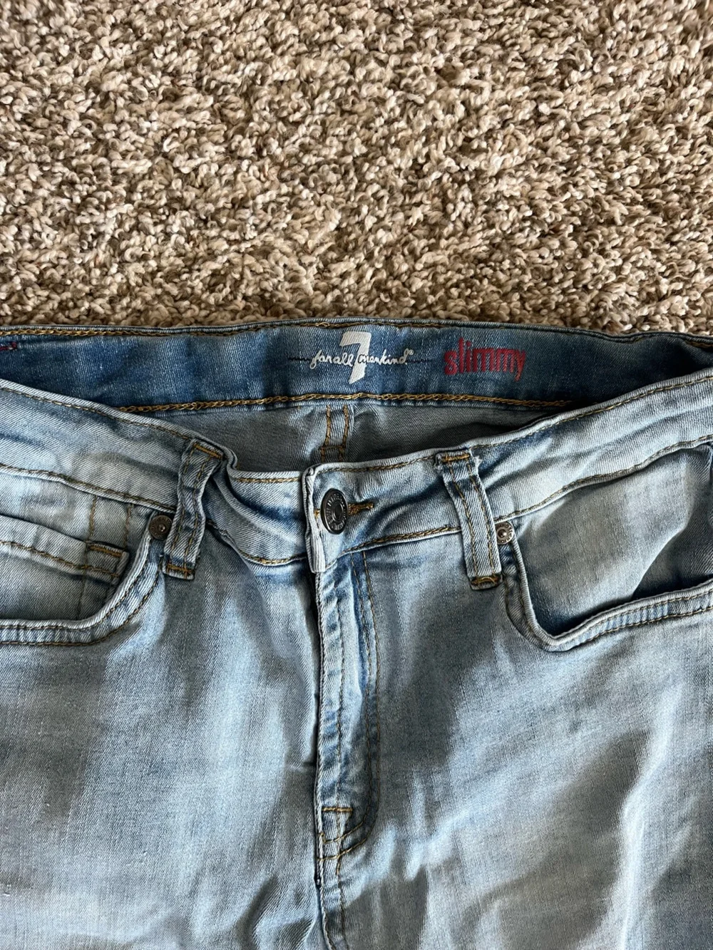 7 For All Mankind Light Blue Kids' Jeans size 12 Slimmy
